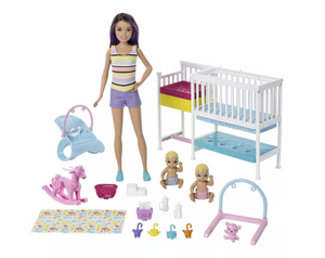 Barbie Skipper Babysitters Inc Nap 'n' Nurture Nursery Dolls and Playset
