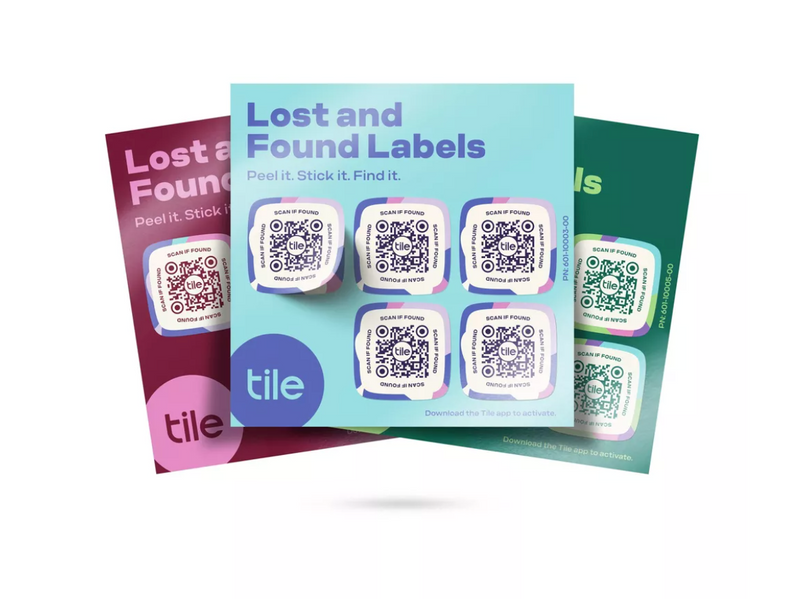 Tile - Lost and Found Labels - 15 Labels