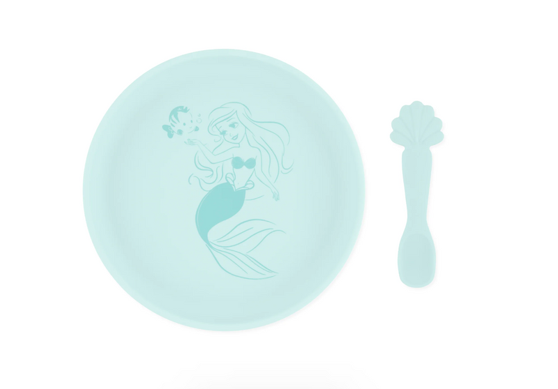 Silicone Plate + Spoon Set: The Little Mermaid