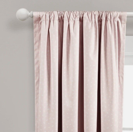 Lush Decor Baby Pink Polka Dot Curtain Panel Nursery Brand New 52” X 84”
