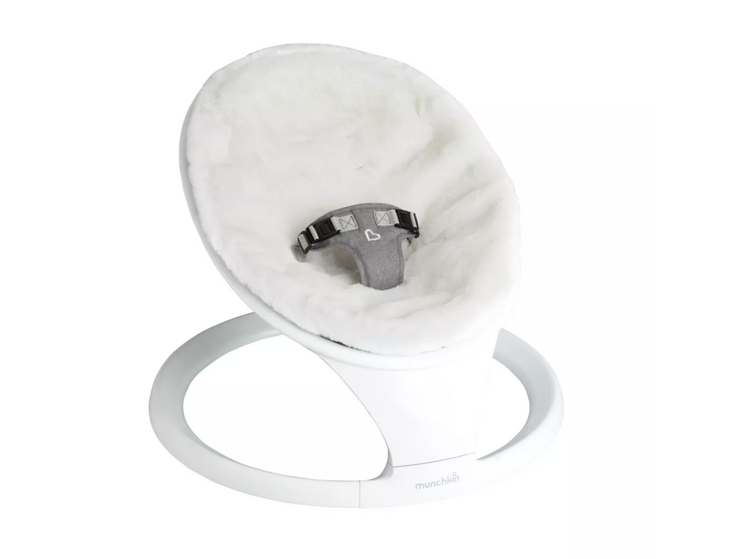 Munchkin Premium Ultra-Soft Faux Fur Baby Swing Cover  - White