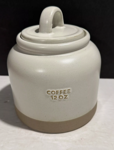 Stoneware Farmhouse Style Coffee Canister 12oz