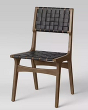 Load image into Gallery viewer, Set of 2 Ceylon Woven Black/Walnut Dining Chairs
