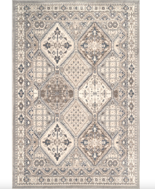 Vintage Tile Becca Area Rug Grey 3'x5'