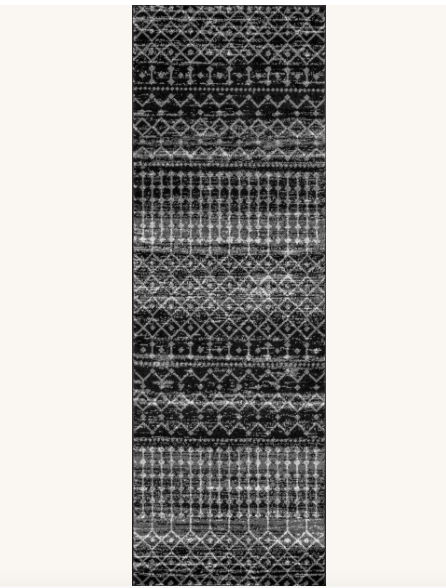 Moroccan Trellis Rug Black 2' 6