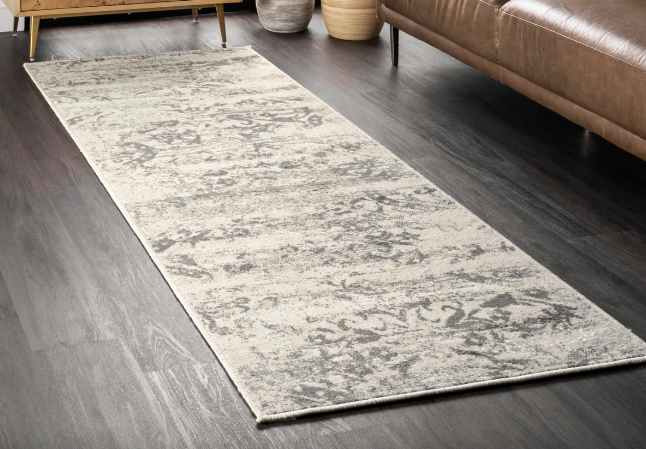 Vintage Freja Area Rug Grey 2' 6" x 12' Runner