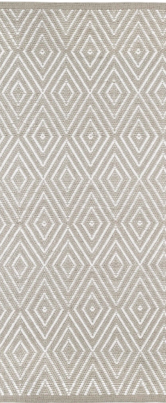 Diamond Handwoven Indoor/Outdoor Rug Platinum/White 2'6