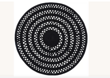 Load image into Gallery viewer, Bowline Handwoven Indoor/Outdoor Round Rug 10&#39; Black
