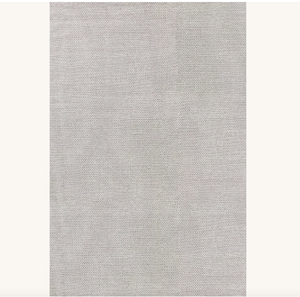Honeycomb Ivory/Grey Woven Wool Rug 8x10 Gray