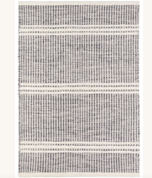 Malta Grey Woven Wool Rug 9x12