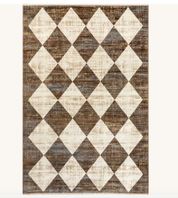 Load image into Gallery viewer, Meline Checkered Fringe Beige Rug 8&#39;x10&#39;
