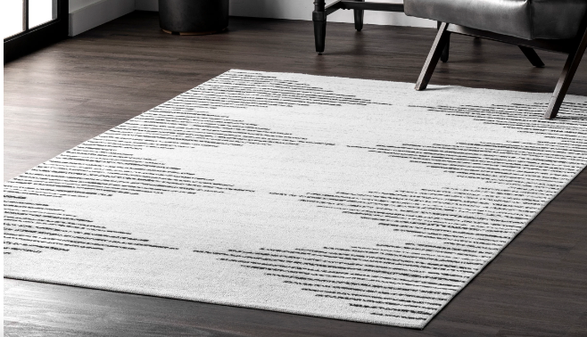 Yori Diamond SplashGuard Machine Washable Rug 9' x 12'