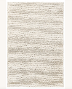 Niels Handwoven Wool/Viscose Rug 3'x5' White