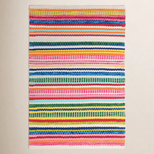 Load image into Gallery viewer, Bright Stripe Hand Woven Indoor/Outdoor Rug 4&#39; x 6&#39;
