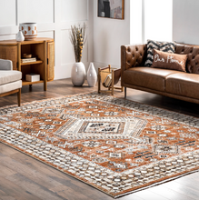 Load image into Gallery viewer, Vanesa Transitional Medallion Fringe Area Rug 8&#39; x 10&#39;2&quot;
