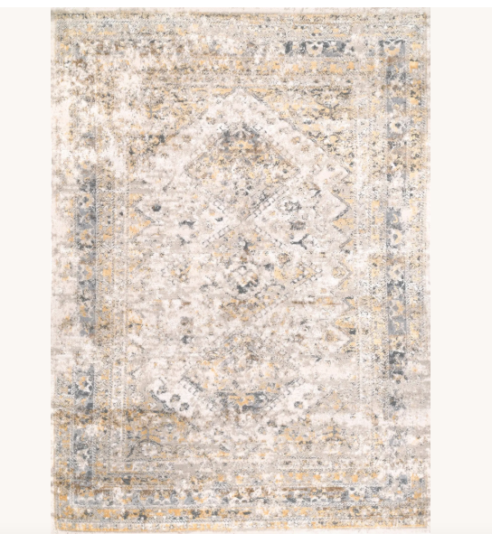 Madisson Vintage Faded Medallion Area Rug Gold 2' x 3'