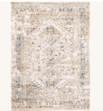 Load image into Gallery viewer, Madisson Vintage Faded Medallion Area Rug Gold 2' x 3'
