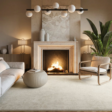 Load image into Gallery viewer, Washable Solid Shag Rug Cream 7&#39;6&quot; x 9&#39;4&quot;
