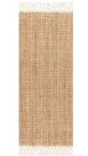 Load image into Gallery viewer, Raleigh Farmhouse Fringed Jute Natural 3 ft. x 6 ft. Runner Rug
