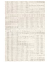 Load image into Gallery viewer, Dorene Modern High-Low Striped Wool Ivory 3&#39;x5&#39;
