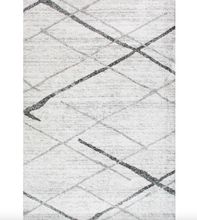 Load image into Gallery viewer, Thigpen Contemporary Area Rug 5' x 8' Grey
