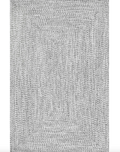Load image into Gallery viewer, Wynn Braided Indoor/Outdoor Area Rug Salt &amp; Pepper 2'x3'
