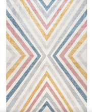 Load image into Gallery viewer, Neveah Contemporary Chevron Area Rug 6' 7" x 9'

