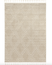 Load image into Gallery viewer, Balboa Textured Tile Area Rug Beige 6' 7" x 9'
