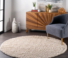 Load image into Gallery viewer, Kara Shag Area Rug Beige 6' Round
