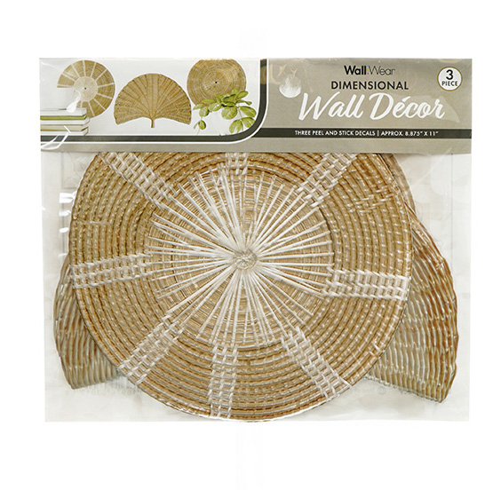 Rattan Style Wall Decals 3pk