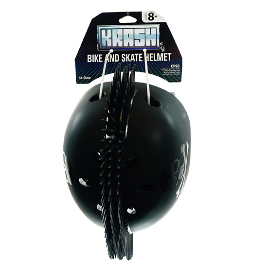 Bike and Skate Helmet Mohawk Youth 8+ Black