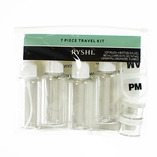 7pc Travel Kit w/Labels