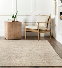 Load image into Gallery viewer, Elfriede Farmhouse Jute Blend Area Rug Natural 7' 6" x 9' 6" Rectangle
