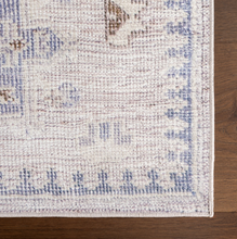 Load image into Gallery viewer, Vivica SplashGuard Faded Medallion Machine Washable Area Rug Beige 8' x 10'
