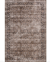 Load image into Gallery viewer, Rania SplashGuard Medallion Machine Washable Area Rug Brown 9' x 12'

