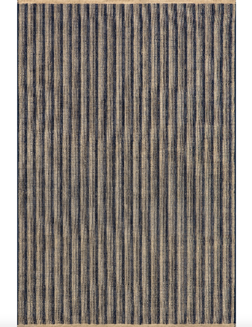 Lake Striped Jute Area Rug Blue 10' x 14'