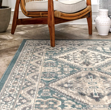 Load image into Gallery viewer, Vintage Tile Becca Area Rug Blue 3'x5'
