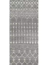 Load image into Gallery viewer, Moroccan Blythe Area Rug Dark Grey 2' x 6' Runner
