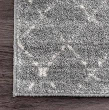 Load image into Gallery viewer, Moroccan Blythe Area Rug Dark Grey 2' x 6' Runner
