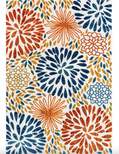Load image into Gallery viewer, Monique Floral Indoor/Outdoor Area Rug Blue 10' x 14'
