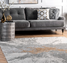 Load image into Gallery viewer, Cyn Contemporary Abstract Area Rug Silver 8' x 10'
