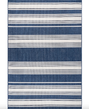Load image into Gallery viewer, Romy Striped Indoor/Outdoor Area Rug Navy 9' 6" x 12'
