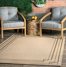 Load image into Gallery viewer, Katalina Simple Border Indoor/Outdoor Rug - Beige 5'x8'
