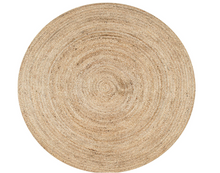 Load image into Gallery viewer, Round Rigo Jute Hand Woven Area Rug, Natural 7' Round
