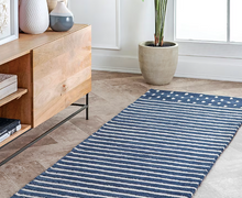 Load image into Gallery viewer, Nora Tufted Wool Navy 2'x8' Runner Rug *SEE DESCRIPTION*

