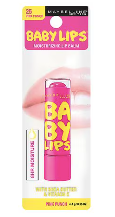 Maybelline Baby Lips Moisturizing Lip Balm, Pink Punch, 0.15 oz