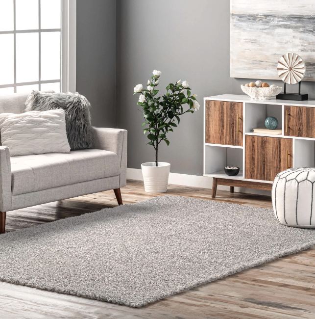Marlow Soft Shaggy Faux Sheepskin Machine Washable Area Rug 6'x9'