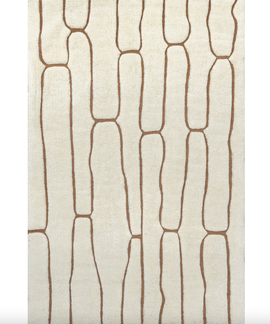 Nazco Abstract New Zealand Wool Rug Cream 6' x 9'