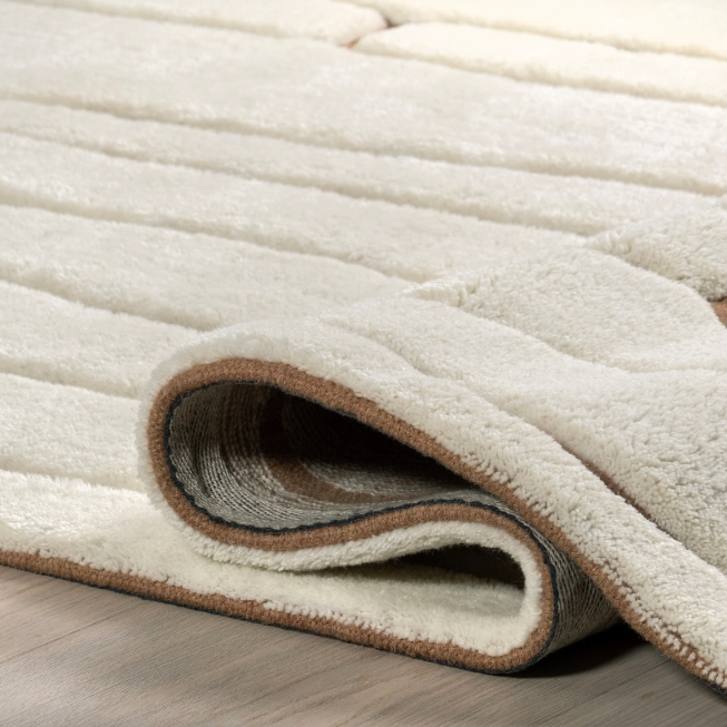 Nazco Abstract New Zealand Wool Rug Cream 6' x 9'