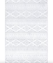 Load image into Gallery viewer, Calia Machine Washable Aztec Bands Area Rug Light Grey 8' x 10'
